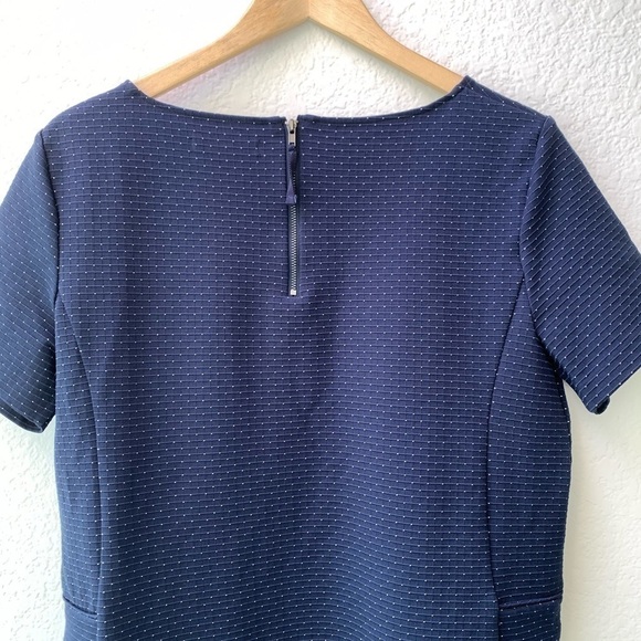 Burton of London Navy Blue Swiss Dot Mini Dress - Picture 5 of 8